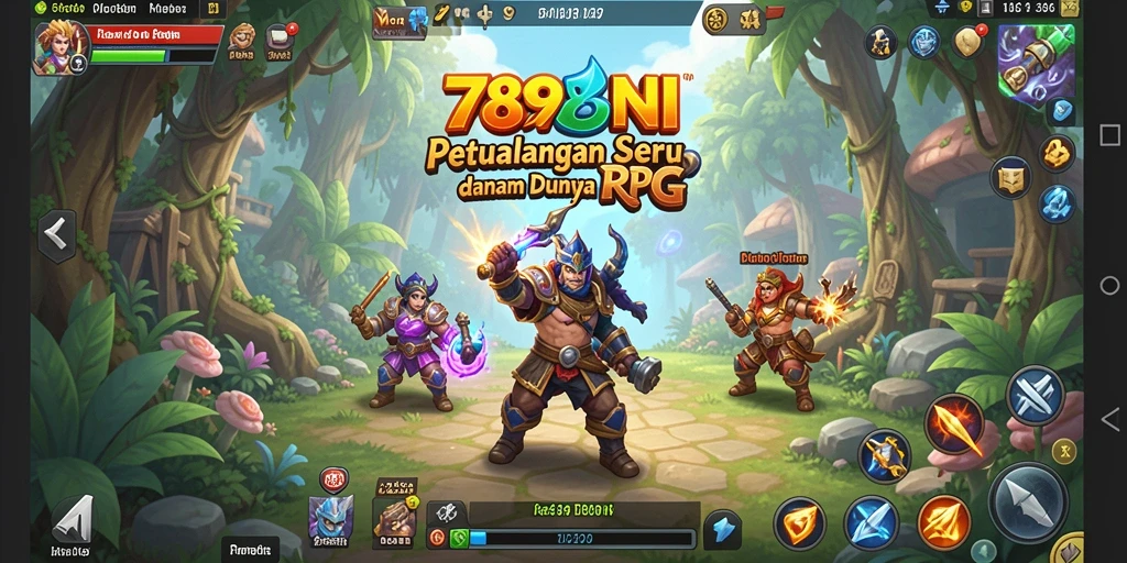 Tangkapan layar gameplay 789BNI yang menampilkan pertarungan epik dalam dunia RPG.