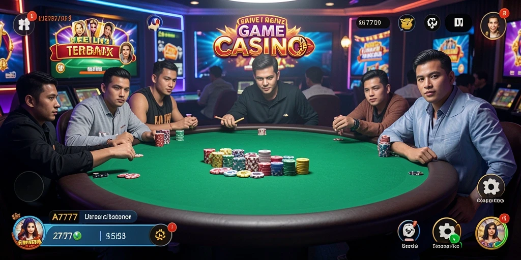 Tampilan gameplay A7777 yang menarik dalam sesi Live Casino.