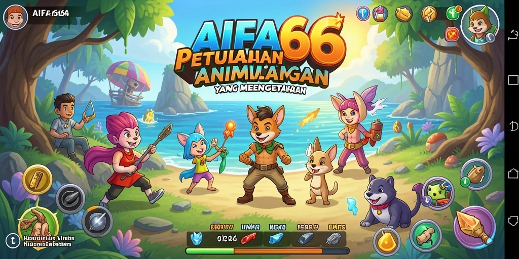 Tampilan gameplay AIFA66 yang menampilkan aksi seru karakter anime.