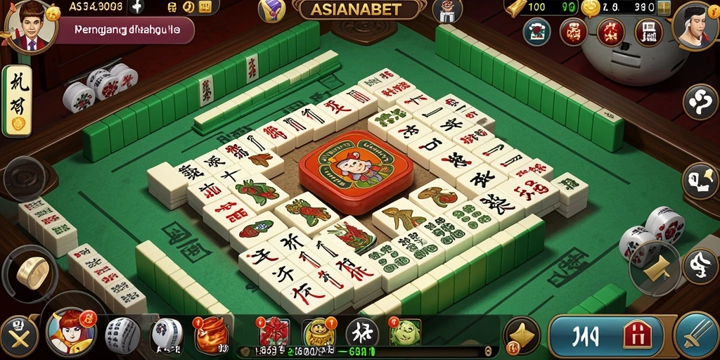 Tampilan screenshot gameplay Mahjong yang mendebarkan dari ASIANABET.