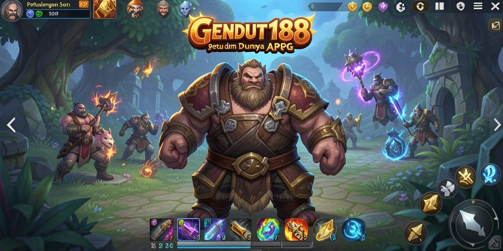 Screenshot GENDUT188 menampilkan pertarungan mendebarkan dalam dunia fantasi.