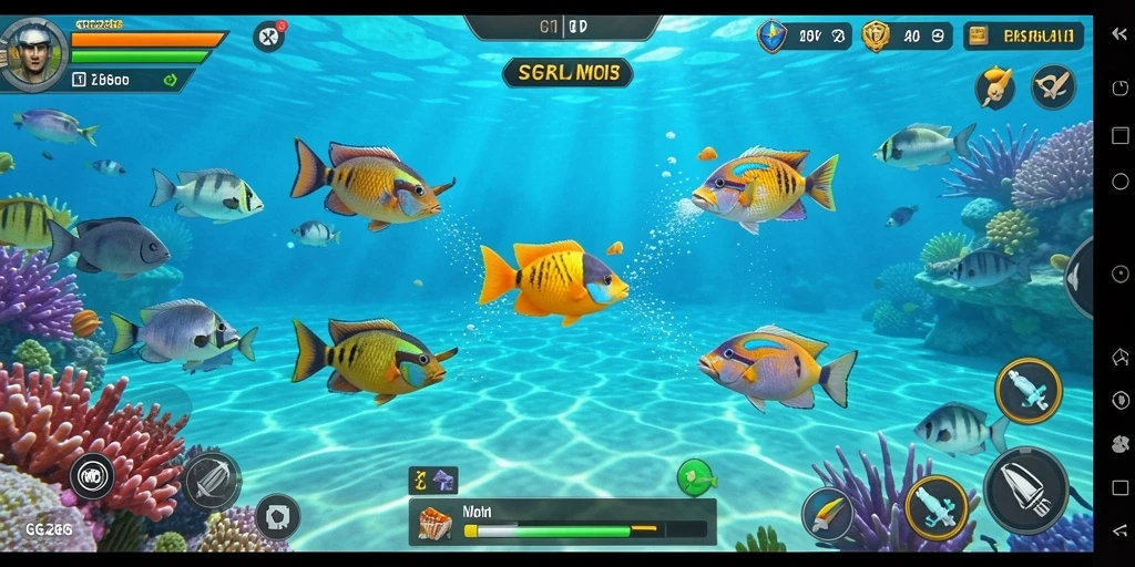 Tampilan gameplay GG288 yang menegangkan saat pemain menembak ikan.