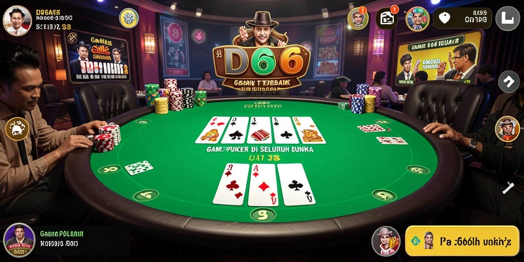 Screenshot ID66 menunjukkan aksi Poker yang mendebarkan.