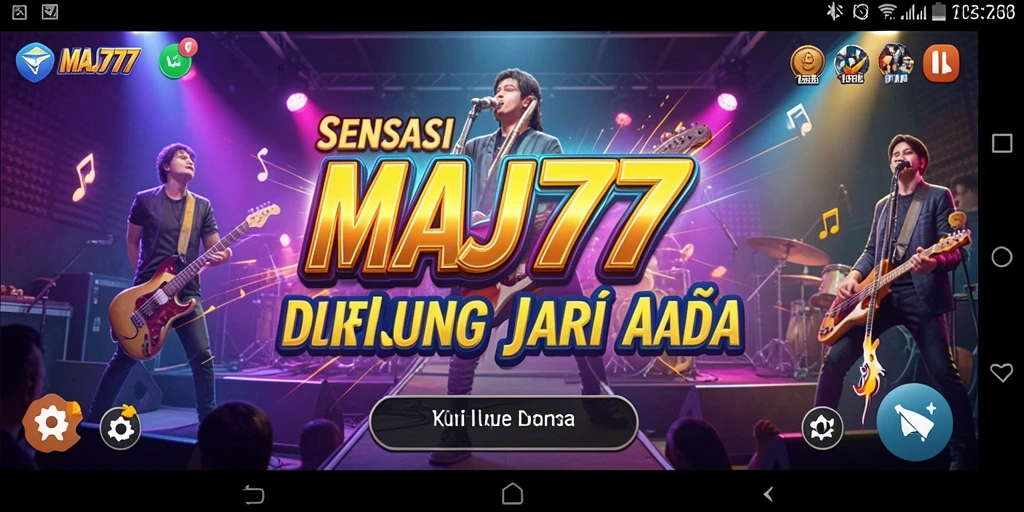 Tangkapan layar gameplay <strong>MAJ777</strong> menunjukkan fitur musik interaktif yang menarik.