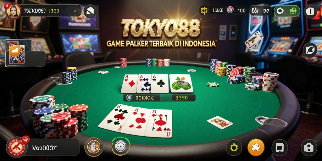 Tangkapan layar dari gameplay menarik di TOKYO88 yang menunjukkan aksi poker seru.