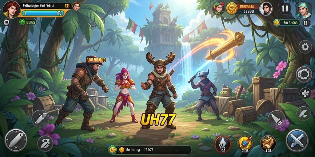 Tangkapan layar UH77 menampilkan gameplay menawan dalam petualangan yang menantang.