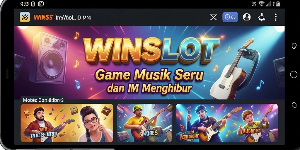Screenshot utama WINSLOT menampilkan gameplay yang dinamis dan penuh warna.