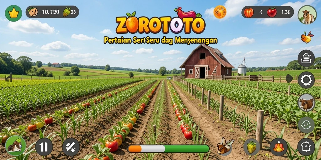 Gameplay seru dengan berbagai tanaman dan hewan di ZOROTOTO.